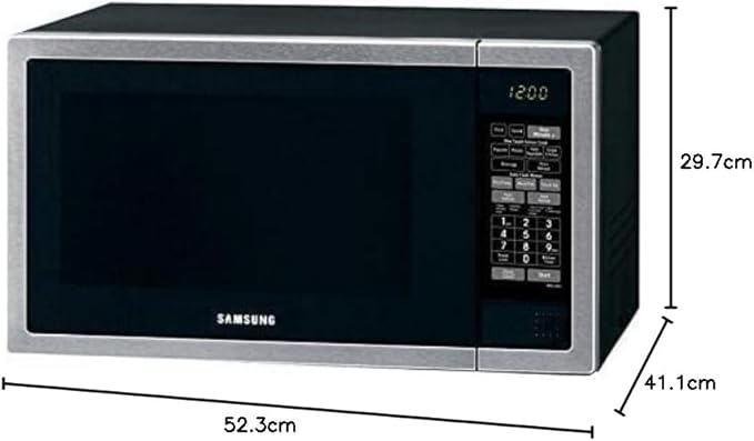 ميكروويف سامسونج 34 لتر، 1000 وات، فضي مع ضمان رسمي وتوصيل سريع | Samsung 34L microwave, 1000W, silver, official warranty & fast delivery.