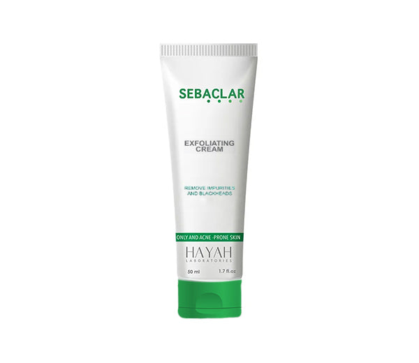 كريم سيباكلار المقشر ينقي المسام ويزيل الجلد الميت للبشرة الدهنية، Sebaclar Exfoliating Cream purifies pores and supports clearer, smoother skin.