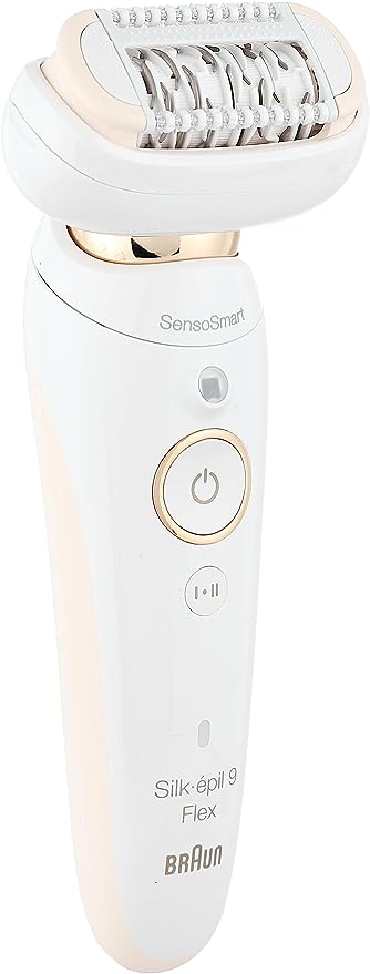 Braun Silk-epil Wet and Dry Epilator, White and Gold - Ses9010