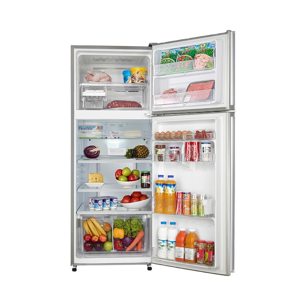 ثلاجة شارب انفرتر نوفروست 396 لتر سيلفر/أسود/أحمر Sharp 396L inverter frost-free refrigerator with touch control and 10 years warranty.