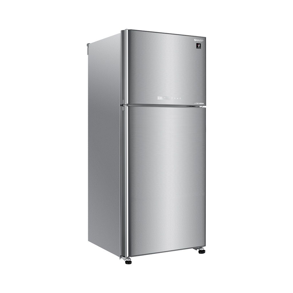 ثلاجة شارب انفرتر نوفروست 396 لتر سيلفر/أسود/أحمر Sharp 396L inverter frost-free refrigerator with touch control and 10 years warranty.