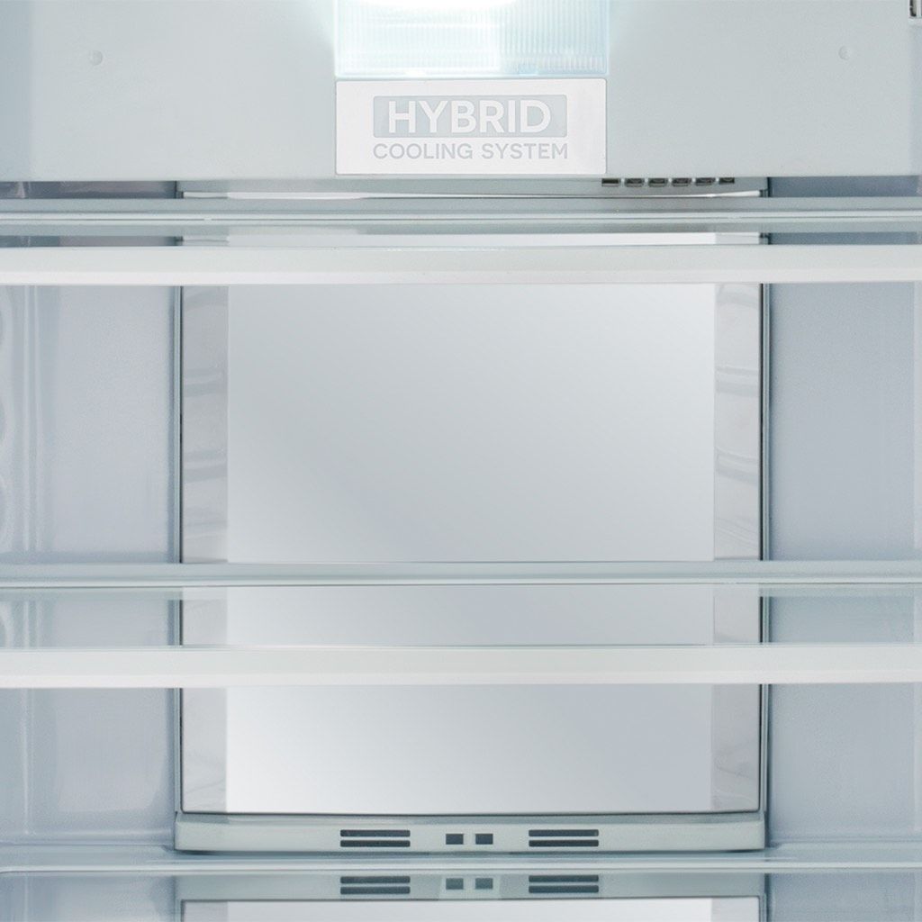 ثلاجة شارب انفرتر نوفروست 396 لتر سيلفر/أسود/أحمر Sharp 396L inverter frost-free refrigerator with touch control and 10 years warranty.