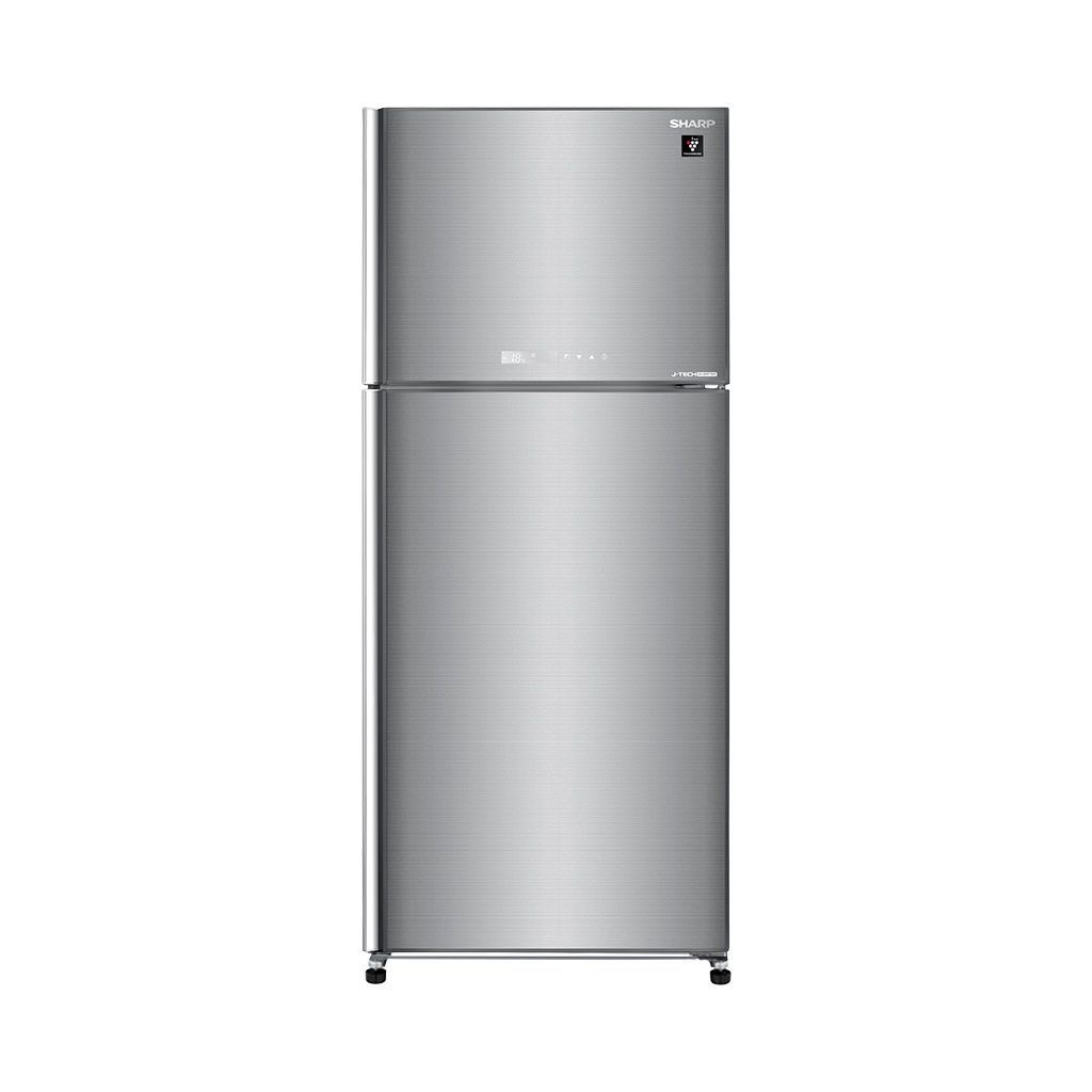 ثلاجة شارب انفرتر نوفروست 396 لتر سيلفر/أسود/أحمر Sharp 396L inverter frost-free refrigerator with touch control and 10 years warranty.