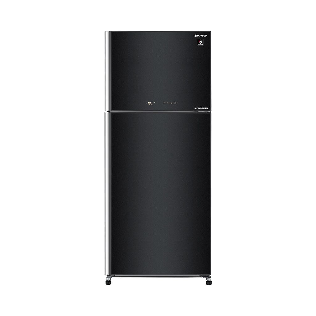ثلاجة شارب انفرتر نوفروست 396 لتر سيلفر/أسود/أحمر Sharp 396L inverter frost-free refrigerator with touch control and 10 years warranty.