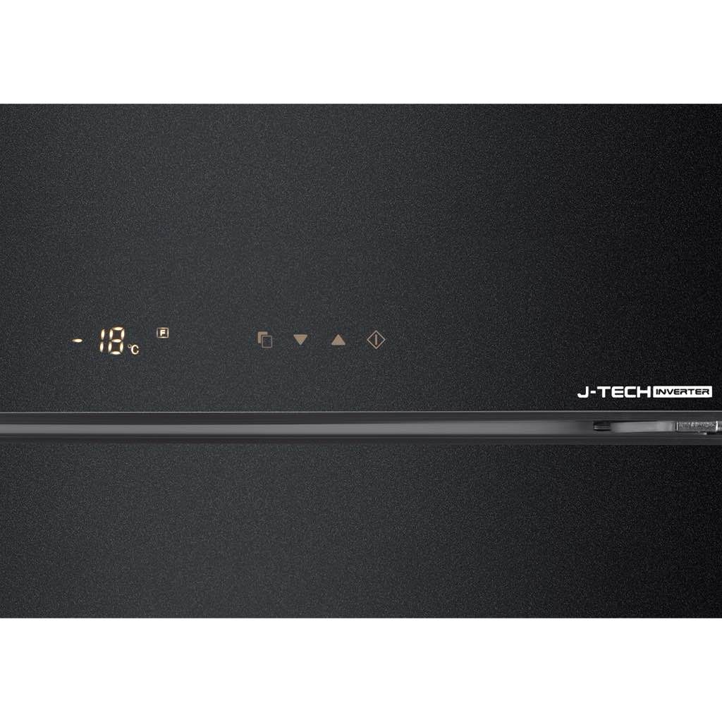 ثلاجة شارب انفرتر نوفروست 396 لتر سيلفر/أسود/أحمر Sharp 396L inverter frost-free refrigerator with touch control and 10 years warranty.