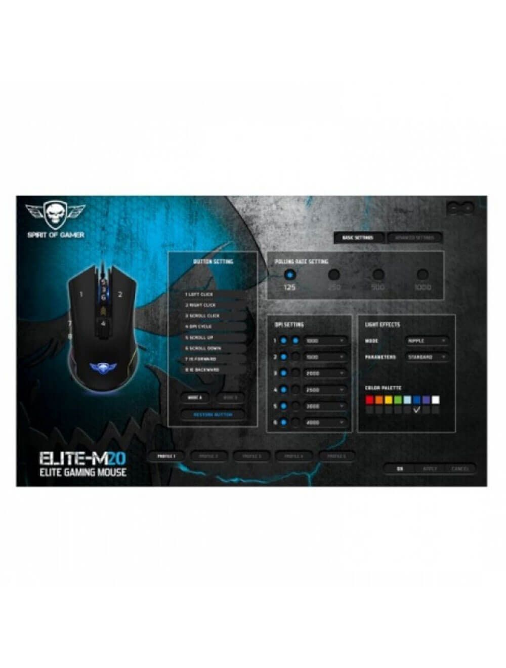 سعر ماوس الكمبيوتر سبيريت أوف جيمر Elite M20 يوفر دقة 4000 DPI ، مع ضمان سنة وتوصيل سريع من Cairo Drop. Spirit of Gamer gaming mouse with  customizable buttons