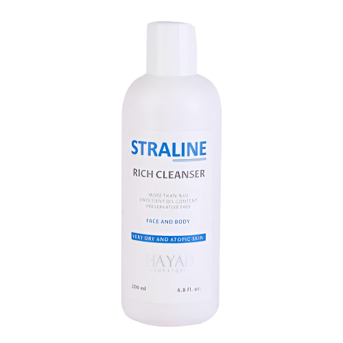 غسول سترالاين straline ينظف البشرة بعمق ويرطبها بلطف ومناسب للجافة والحساسة، Straline Cleanser hydrates and cleanses dry sensitive skin.