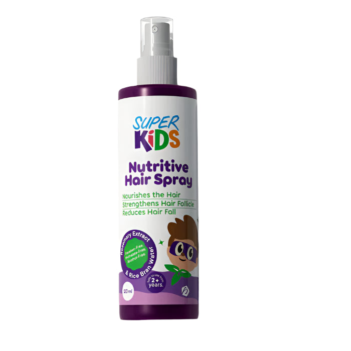 سبراي مغذي لشعر الأطفال بزيوت طبيعية يقوي الشعر ويقلل التساقط | Superkids Hair Spray nourishes kids’ hair with natural oils for strength and less hair fall.
