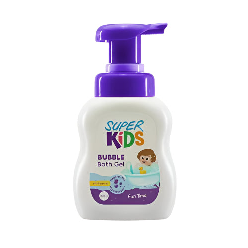 سوبركيدز بابل باث ينظف بشرة الطفل بلطف ويمنح حمامًا مليئًا بالفقاعات بتركيبة آمنة خالية من المواد الضارة، Superkids Bubble Bath creates fun bubbles while gently cleansing baby skin.