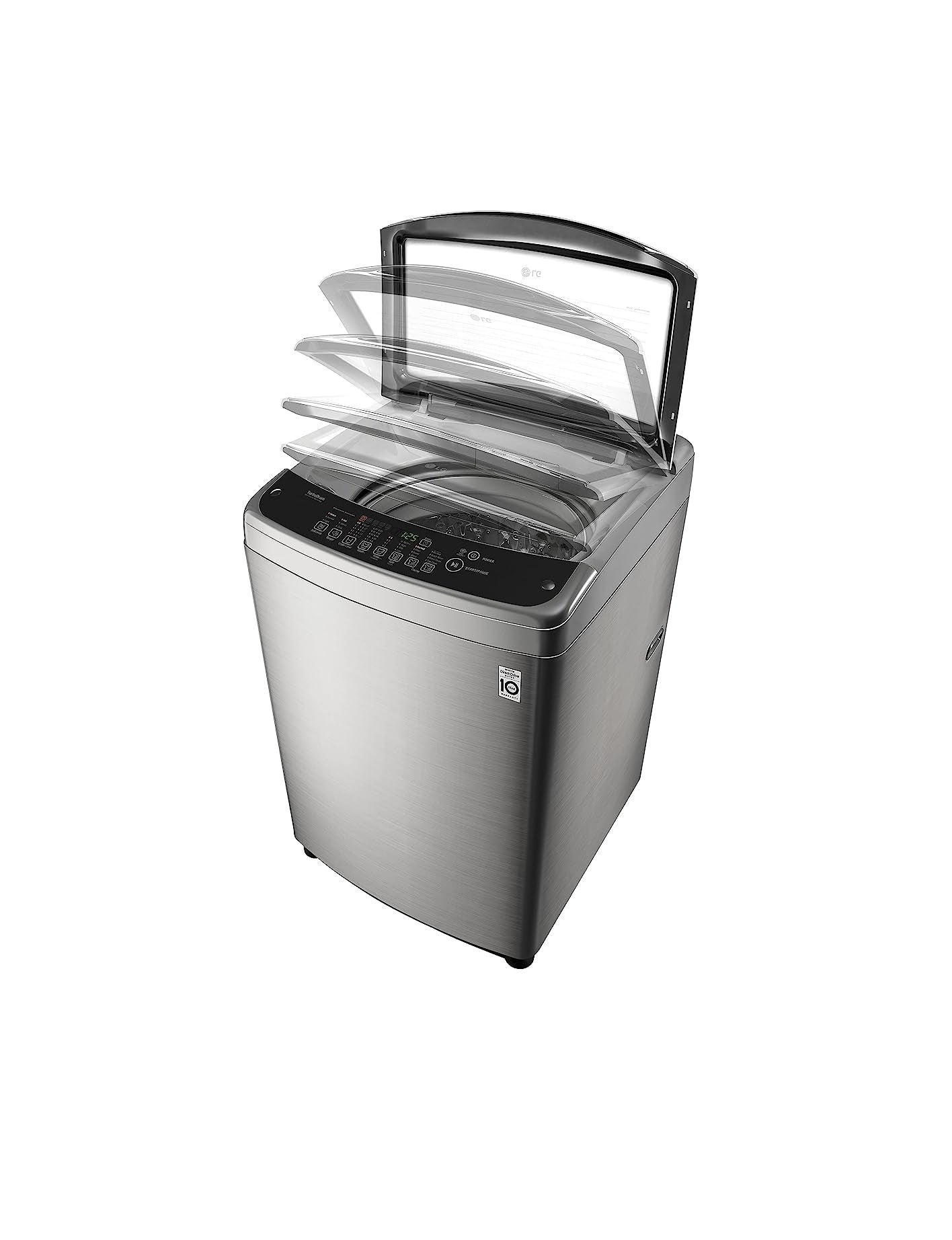 LG Top Load 19Kg HEDD Motor, Turbo Wash3D™, 6 Motion, Steam™, Silver ,Soft Closing Door-T1993EFHSK5