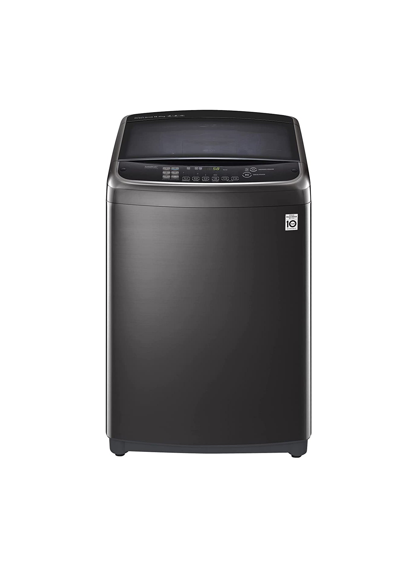 LG Top Load 22Kg HEDD Motor, Turbo Wash3D™, 6 Motion, Steam™, Black ,Soft Closing Door-T2293EFHSC