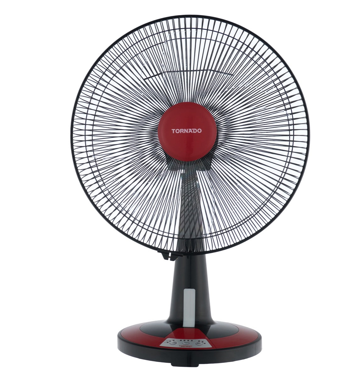 TORNADO Desk Fan 16 Inch, 4 Blades, Black x Red TDF16D