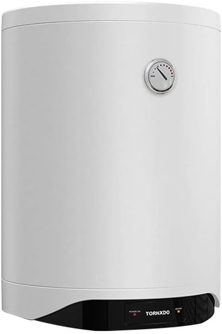 TORNADO Electric Water Heater 50 Liters, Enamel, LED Bulb, White TEEE-50MW