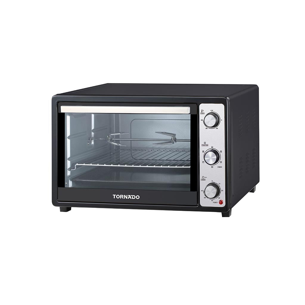 TORNADO Electric Oven 48 liter, 1800 Watt in Black Color With Grill and Fan TEO-48DGE(K)