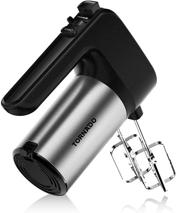 TORNADO Hand Mixer 300 Watt, 6 Speeds, Turbo Speed, Black THM-300W