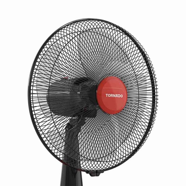 مروحة مكتب تورنيدو 16 بوصة أسود × أحمر TDF16 عملية بتصميم أنيق، 3 سرعات وضمان 5 سنوات – Tornado Desk Fan 16 inch Black × Red TDF16 with 3 speeds.
