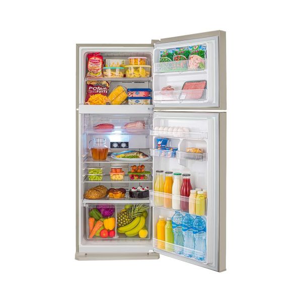 Refrigerator 396 from Tornado with Hybrid Cooling, Ag+ filter, NoFrost design and high energy efficiency. ثلاجة تورنيدو 396 لتر بتبريد هجين وكفاءة عالية.