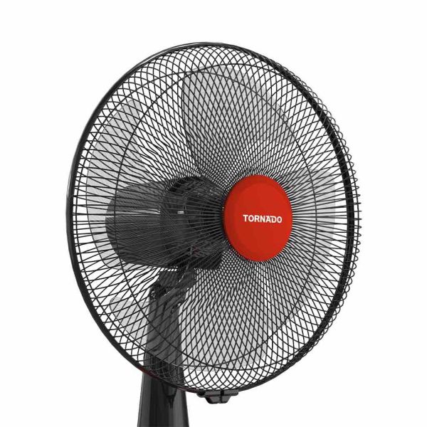 مروحة مكتب تورنيدو 16 بوصة TDF16D أسود × أحمر مع مؤقت 8 ساعات ولمسة عصرية – Tornado desk fan 16 inch with timer & night light.