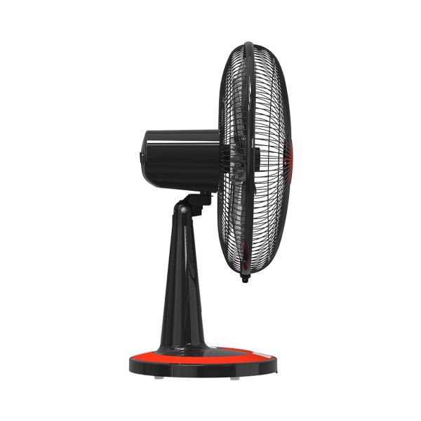 مروحة مكتب تورنيدو 16 بوصة TDF16D أسود × أحمر مع مؤقت 8 ساعات ولمسة عصرية – Tornado desk fan 16 inch with timer & night light.