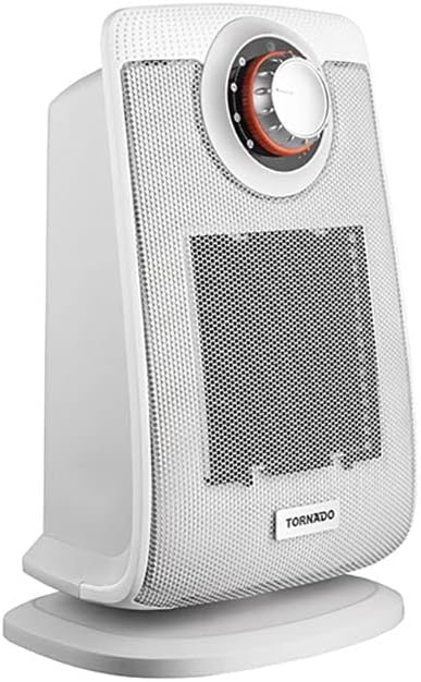 دفاية تورنيدو سيراميك 2000 وات، آمنة وفعالة لتدفئة منزلك، Ceramic Heater Tornado 2000W with thermostat, overheat protection, white.