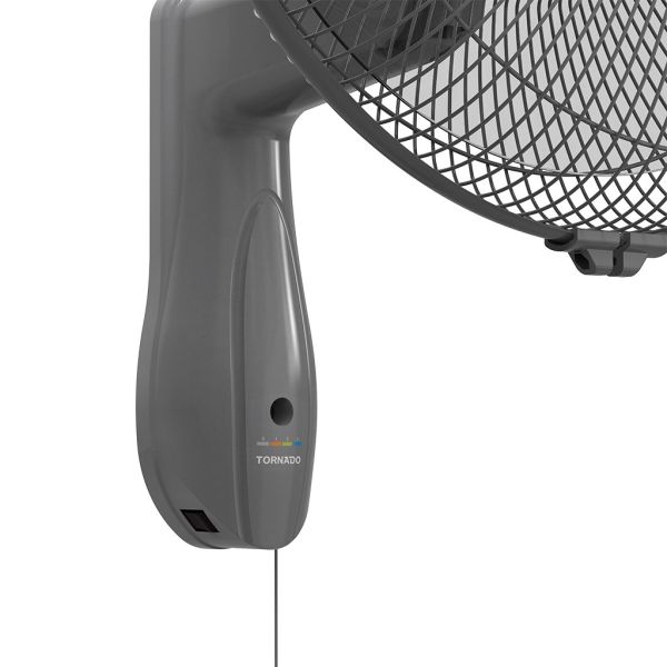 مروحة تورنيدو حائط 16 بوصة رمادي 3 سرعات بكفاءة A وضمان 5 سنوات – Tornado Wall Fan 16 Inch Grey 3 Speeds with 5 Years Warranty.