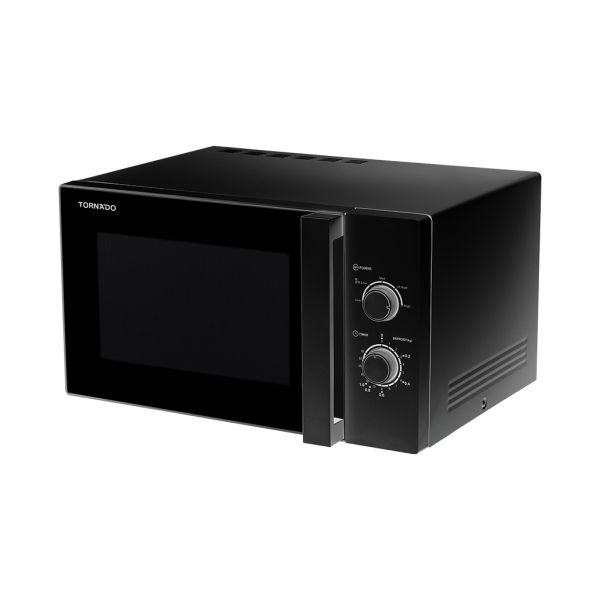 ميكرويف تورنيدو 25 لتر 900W سيلو TM-25MS/TM-25MK بلون سيلفر مع وظيفة إذابة ثلج وضمان سنة | Tornado 25L solo microwave 900W, 1yr warranty.