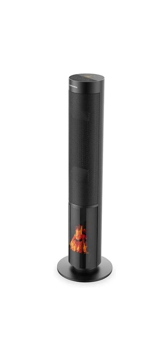 دفاية سيراميك تورنيدو TPH-2000DF بقدرة 2000 واط مع تايمر وريموت للتحكم السهل – Tornado Ceramic Heater 2000W, Black, Digital Display, Timer & Remote.
