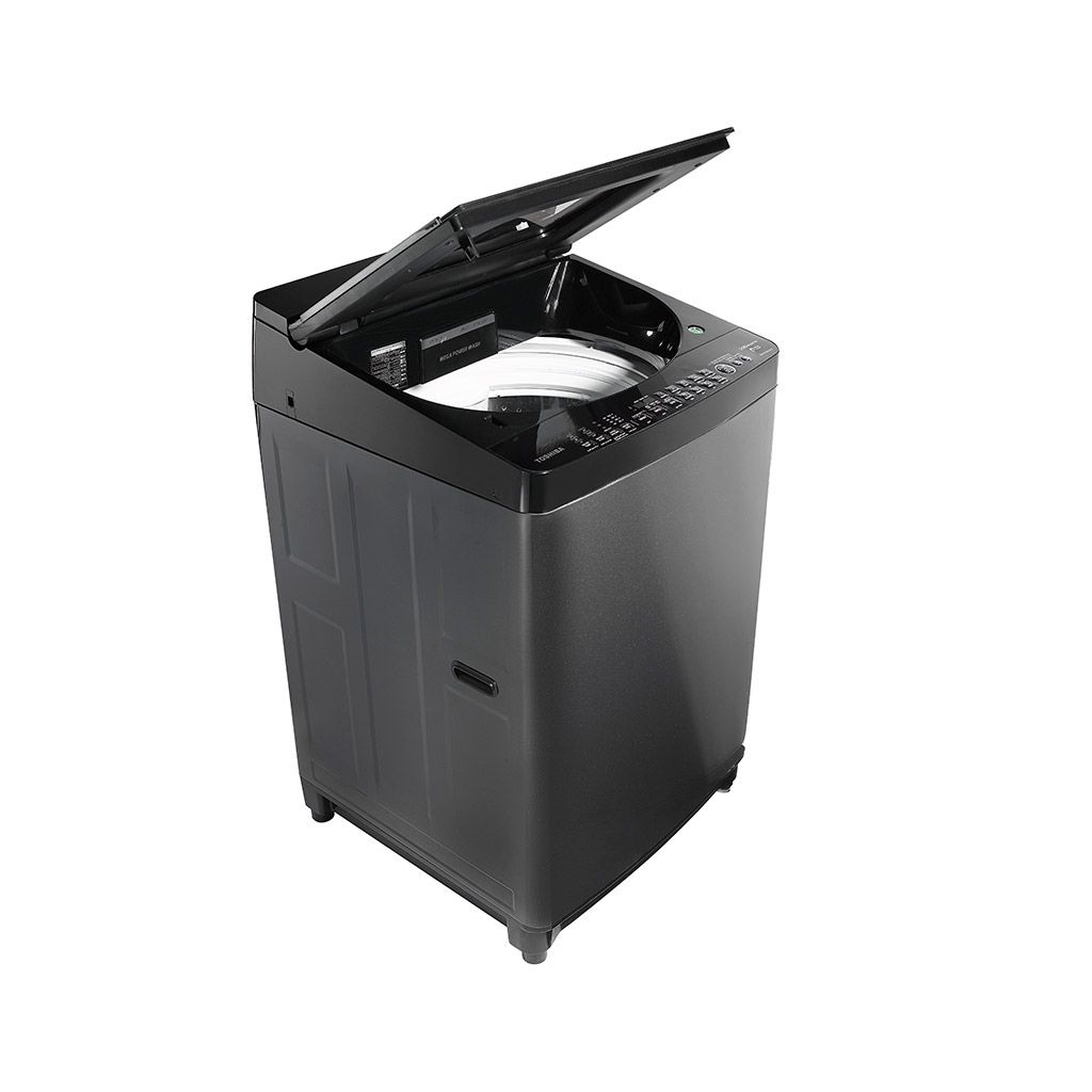 غسالة توشيبا فوق أوتوماتيك 13 كجم SDD انفرتر سيلفر غامق مع برامج متعددة وضمان 5 سنوات – Toshiba 13kg SDD Inverter Top Load Washing Machine with 5-year warranty.