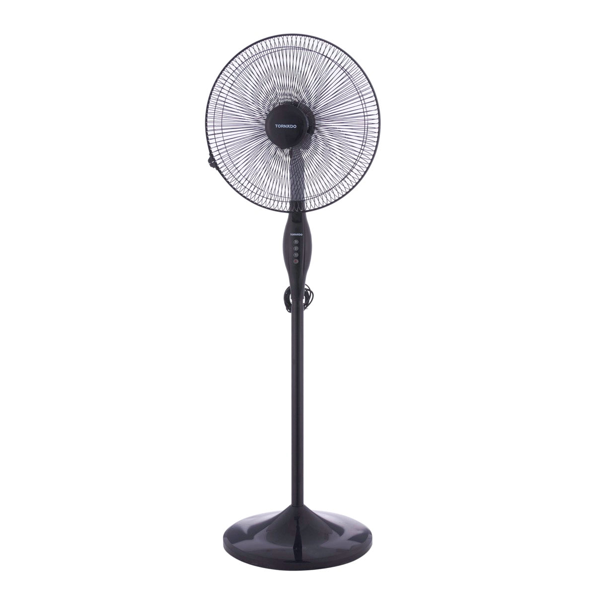 Tornado Stand Fan 16 Inch With 3 Speed and 4 Blades Without Remote Control - Black - Tsf-16w