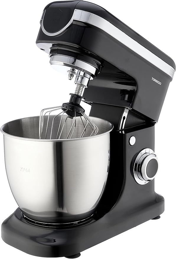 TORNADO TSM-1200PM Kitchen Machine Black كيتشن ماشين تورنيدو  مزود بوعاء استانلس ستيل شرعات متغيرة