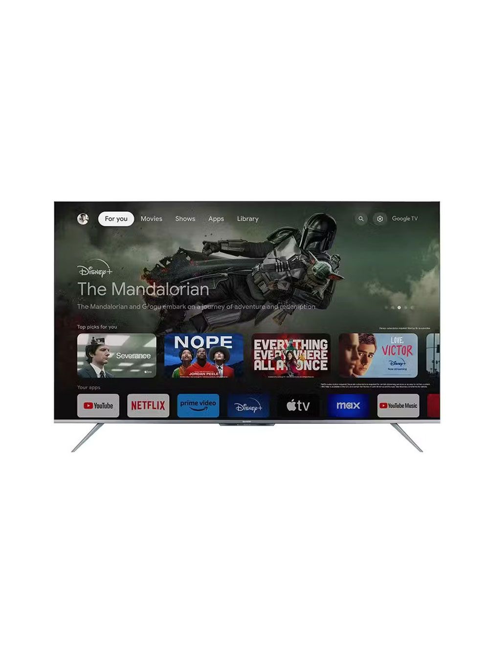 شارب 65 بوصة 4K سمارت أندرويد بضمان 3 سنوات من Cairo Drop. Sharp 65 inch 4K Android TV with Dolby Atmos and 3 years warranty.