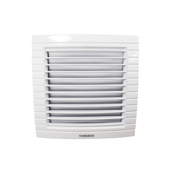 TORNADO Glass Ventilating Fan 15 x 15 cm, Privacy Grid, White TVG-15QW