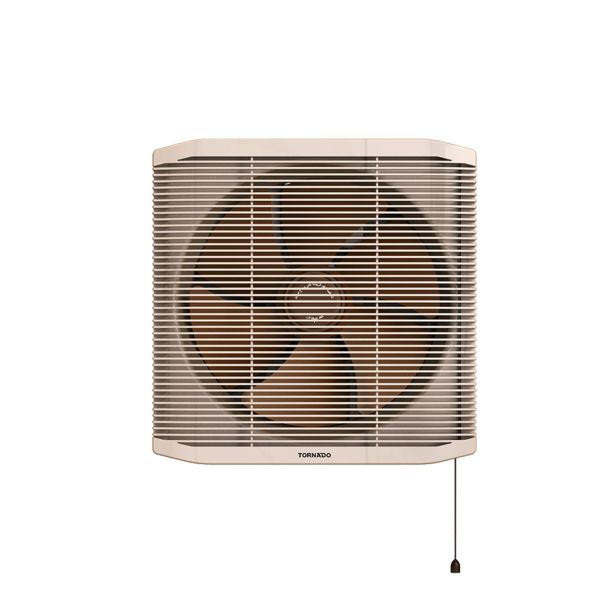 Tornado Bathroom Ventilating Fan, 25 cm, Privacy and Protection Net, Brown x Cream TVS-25NC