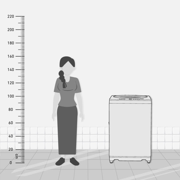 غسالة تورنيدو 11 كجم تحميل علوي طلمبة سيلفر غامق. Tornado 11KG Top Load Washer with Drain Pump - Dark Silver - TWE-TLN11RDS