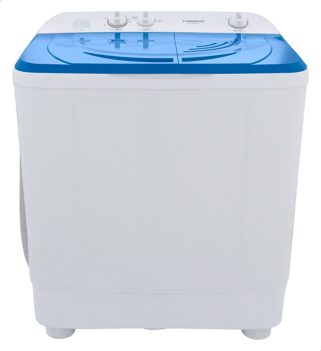 TORNADO Washing Machine Half Automatic 12 Kg, 2 Motors, White x Blue TWH-Z12DNE-W(BL)