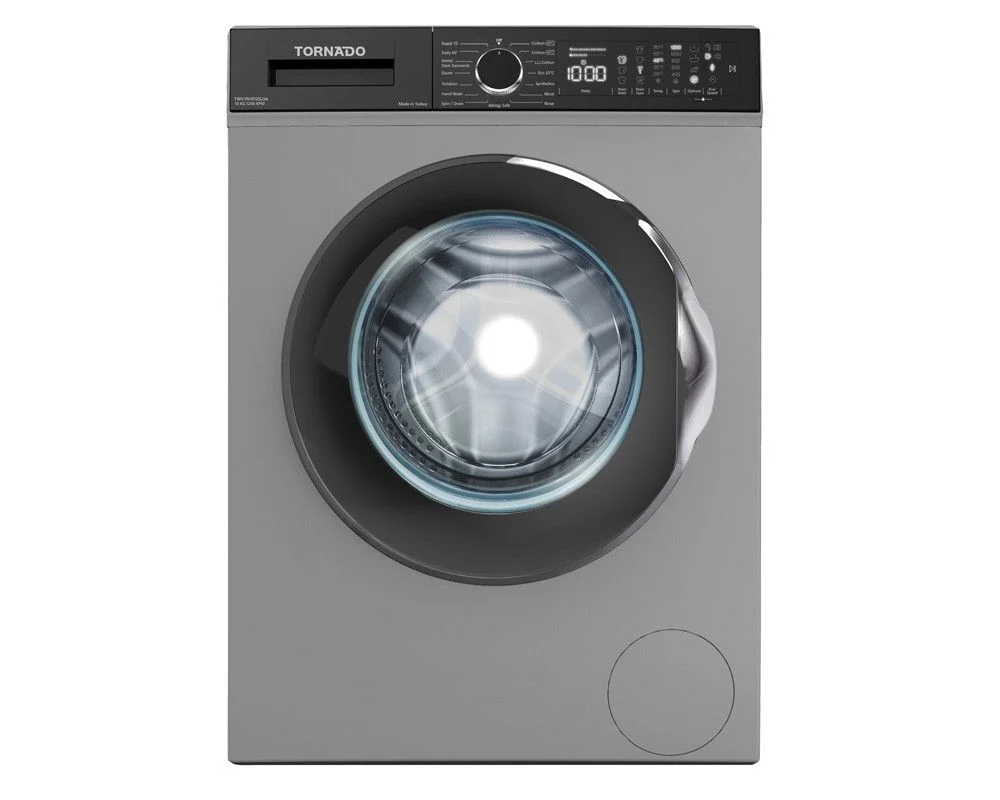 TORNADO Washing Machine Fully Automatic 10 Kg, Silver TWV-FN1012SLOA