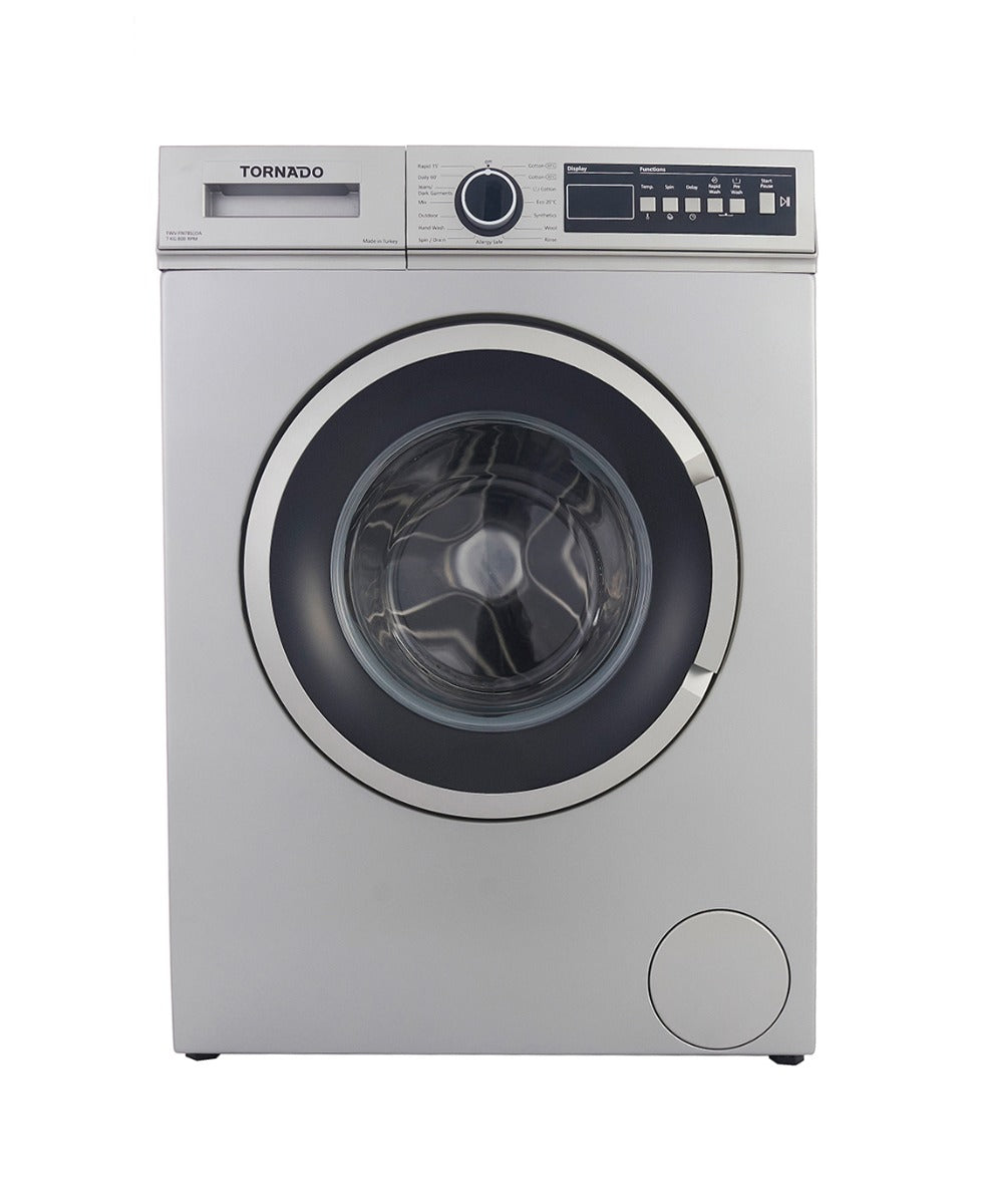 TORNADO Washing Machine Fully Automatic 7 Kg, Silver TWV-FN78SLOA