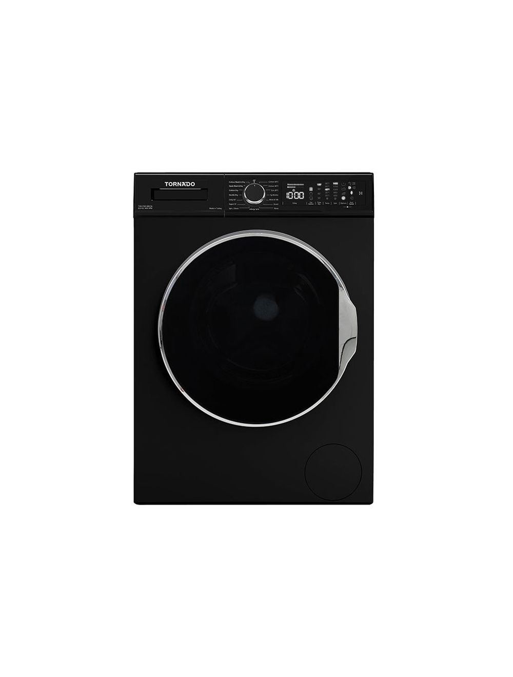 TORNADO Washing Machine Fully Automatic 8 Kg, 6 Kg Dryer, Black TWV-FN814BKDA