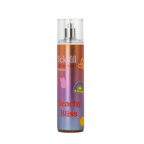 استمتعي بعطر الفواكه المنعش مع بادي سبلاش تيلوفيل بيتشي بليس – يدوم لساعات Teloveil Peachy Bliss Body Splash lasts for hours with fruity freshness.