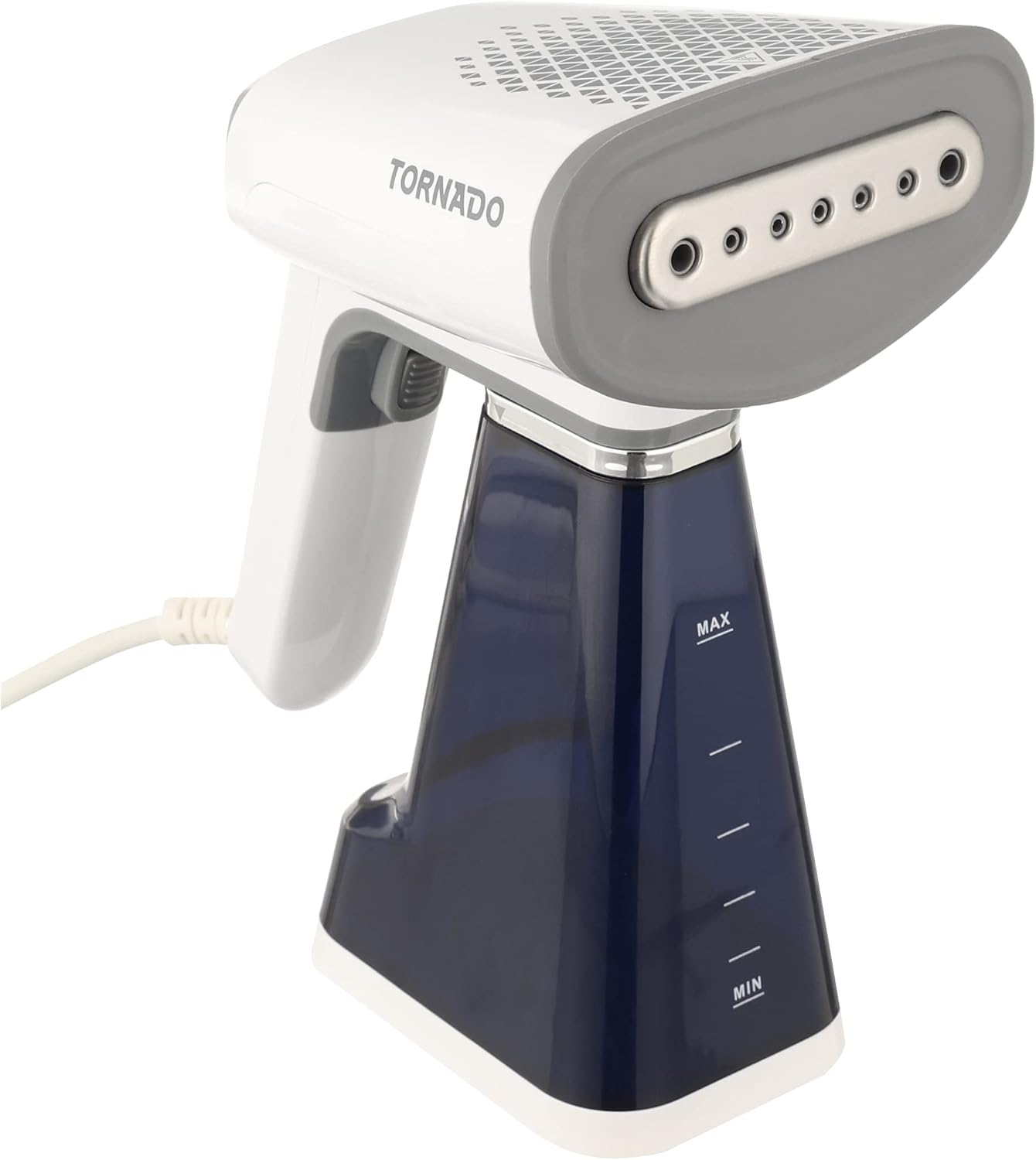 مكوى بخار تورنيدو محمولة 1100-1300 وات مع خزان 350 مل وتصميم عصري خفيف الوزن وضمان سنة. Tornado Portable Steam Iron 1100-1300W with 1-year warranty.