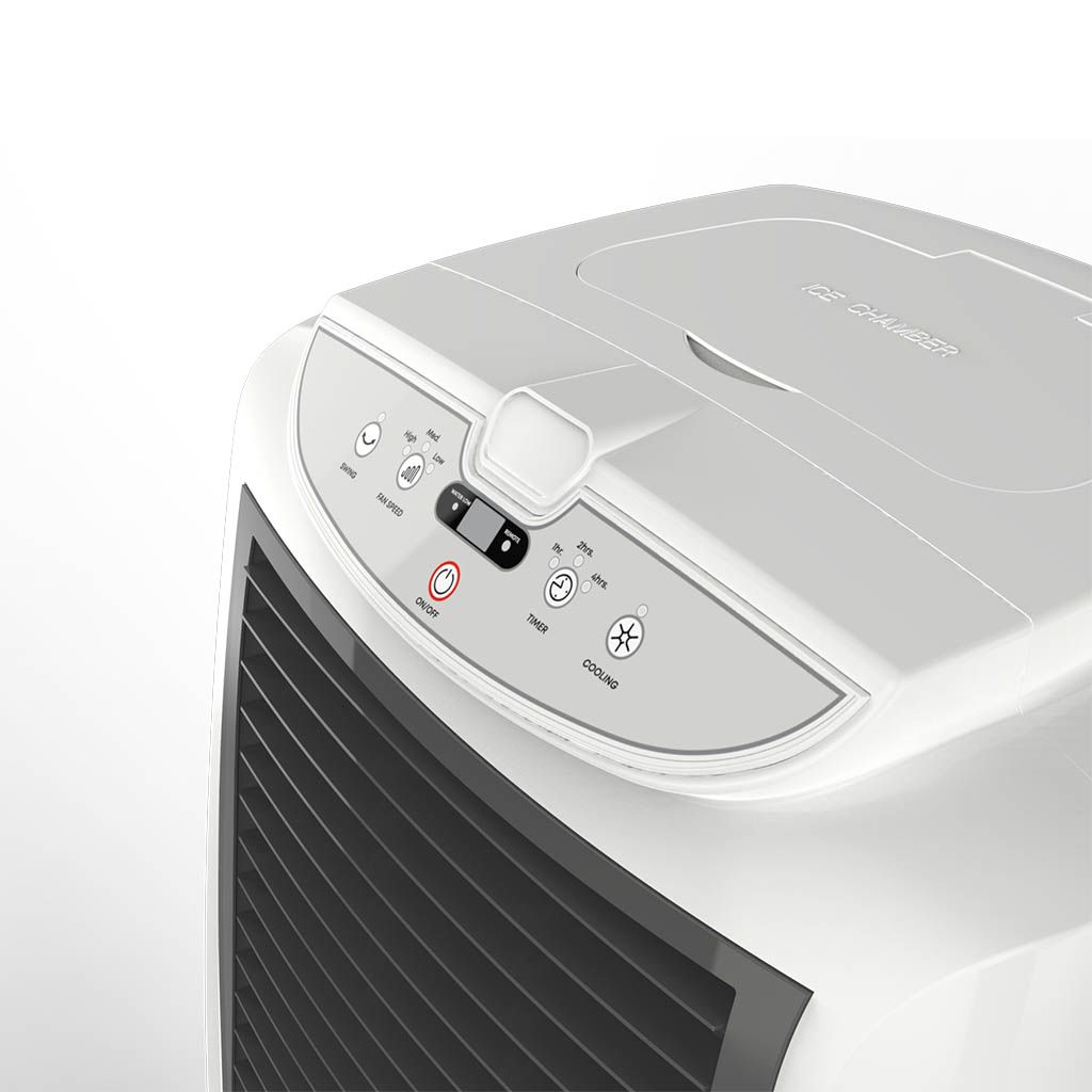 مبرد هواء مينتا 75 لتر، 3 سرعات، تدفق قوي، موفر للطاقة، Mienta air cooler – 75L, strong airflow, energy saving, for large rooms.
