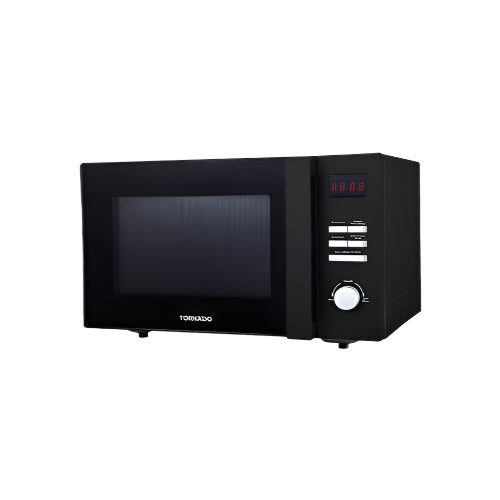 ميكروويف تورنيدو 25 لتر TMD-25SE-BK، 900W، 8 قوائم وتحكم ديجيتال مع ضمان سنة وتوصيل Cairo Drop | Tornado 25L microwave 900W, 1yr warranty.