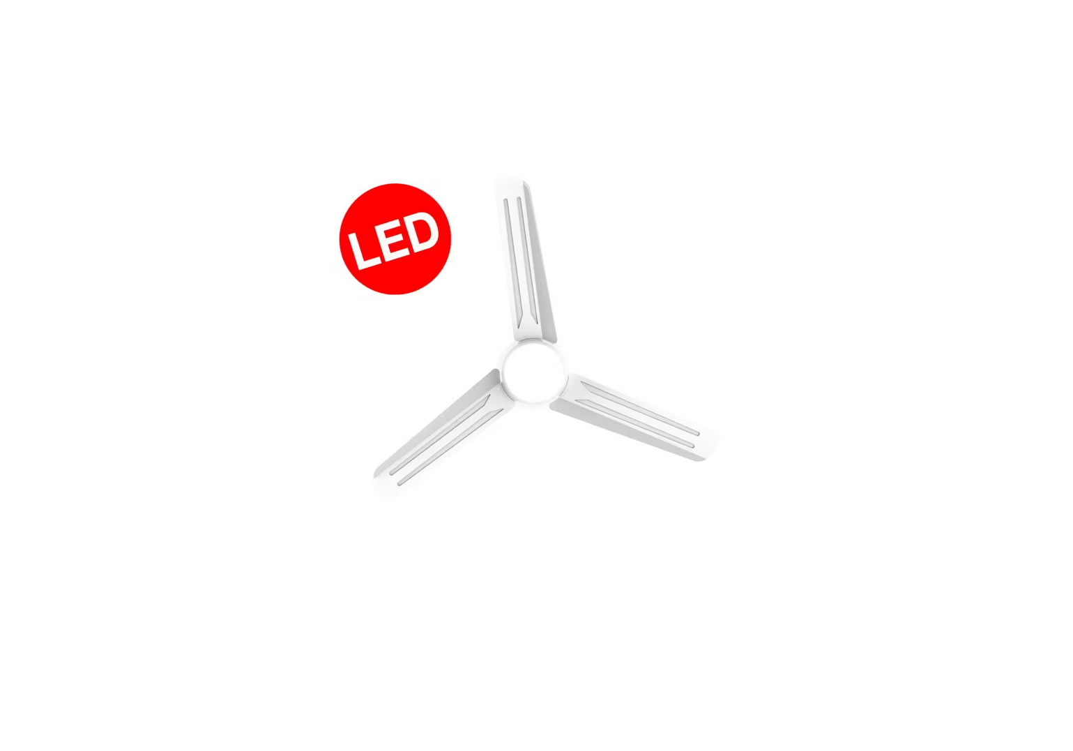 TORNADO Ceiling Fan 56 Inch LED, 3 Blades, White TCF56L