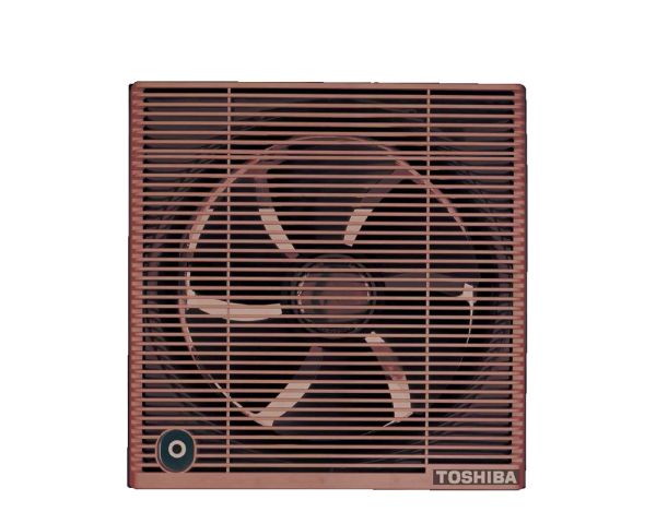 Toshiba Bathroom Ventilating Fan 20cm x20cm - With Privacy Grid - VRH20S1N