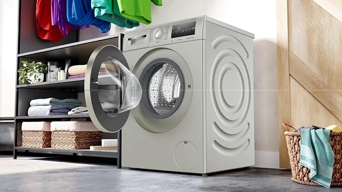غسالة بوش 8 كجم WAN282X1EG بتقنية EcoSilence Drive لضجيج أقل وضمان 10 سنوات. Bosch 8kg washer with EcoSilence Drive and 10-year warranty.