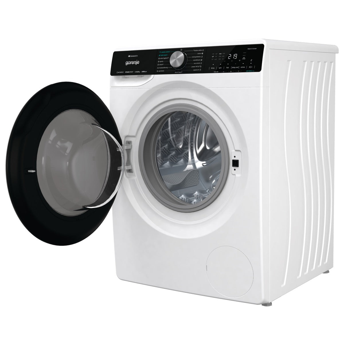 اشتري buy laundry machine جورنجي WNS1X4ARTWIFI بسعة 10.5 كجم، 1400 دورة، إنفرتر، واي فاي، SteamTech | Smart Gorenje 10.5KG laundry machine WiFi.