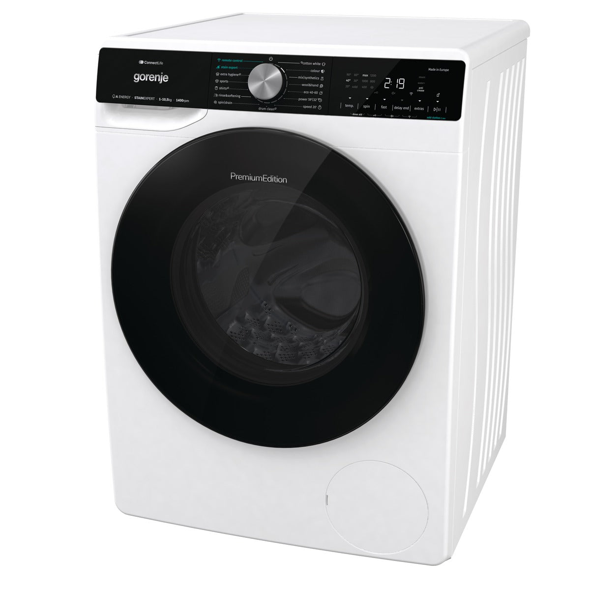 اشتري buy laundry machine جورنجي WNS1X4ARTWIFI بسعة 10.5 كجم، 1400 دورة، إنفرتر، واي فاي، SteamTech | Smart Gorenje 10.5KG laundry machine WiFi.
