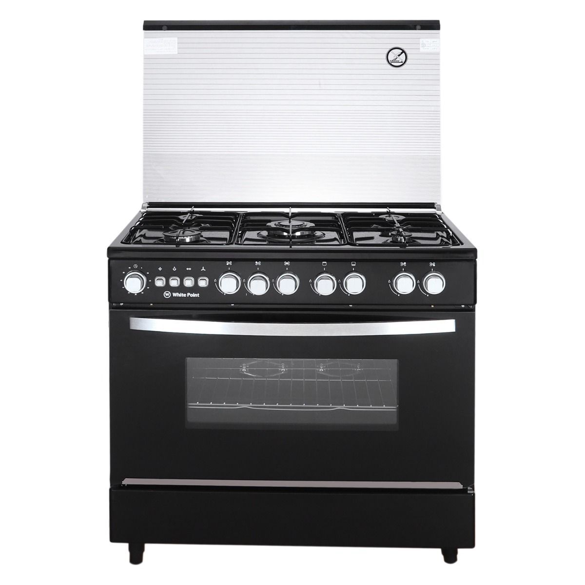 White Point Gas Cooker, 5 Burners - 60 * 90 cm - Black WPGC9060BA