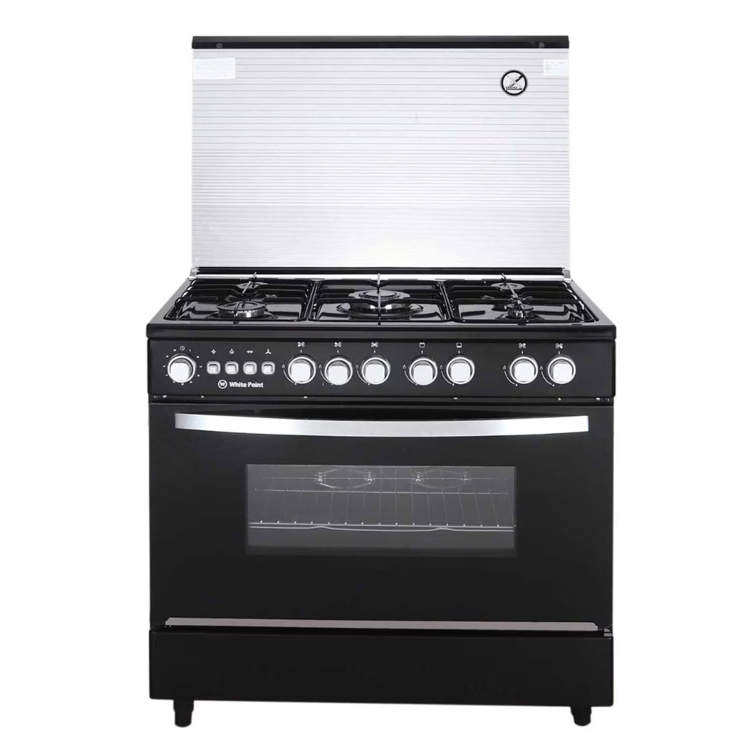 White Point Al-Abd Gas Cooker, 5 Burners, 60*90, Black, Fan, WPGC9060BXTA