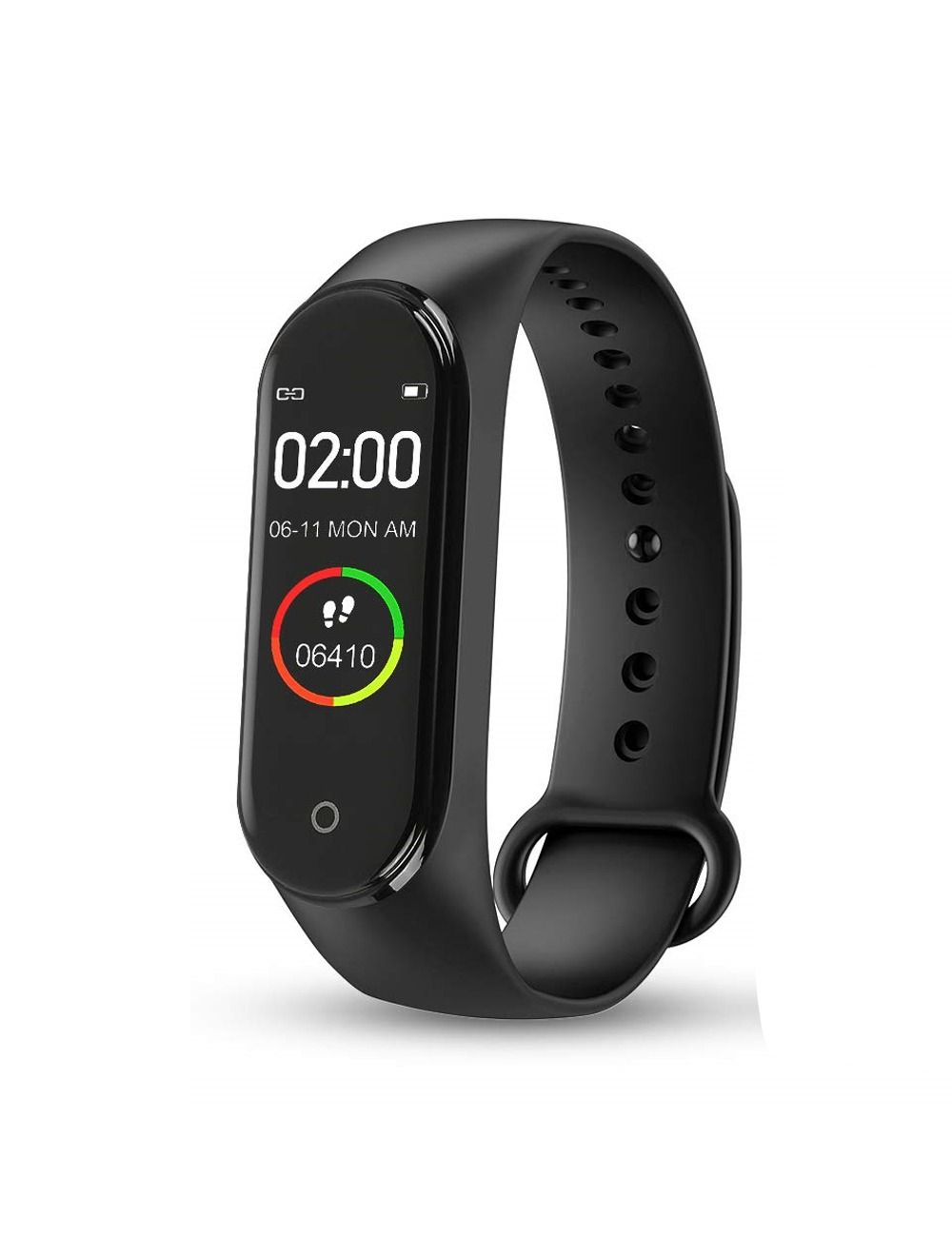 Band Smart  WT123 Bracelet Bluetooth Fitness Heart Rate Calorie Sleep Tracker - Black